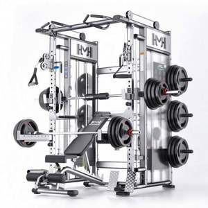 Machine Smith multifonctionnelle commerciale, équipement de fitness d'entraînement en intérieur avec banc de musculation, rack à squats et structure Flying Bird en tube robuste - Product Image 1