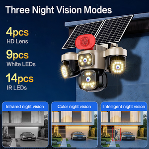 Project Grade 16MP <strong>4</strong> Lens AOV Solar Security <strong>Camera</strong> 24/7 Recording IP66 Outdoor PTZ <strong>CCTV</strong> <strong>System</strong> for Industrial &amp; Villa Estate - Product Image 2