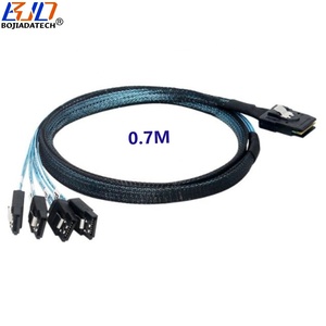 Konektor SFF-8087 SAS Mini, ke NGFF M.2 NVME kunci B + M kartu pengontrol adaptor + 4 * SATA 3.0 kabel Data untuk Hard Disk Drive - Product Image 5