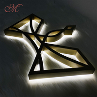 Lettres murales en acier inoxydable doré personnalisées, logo 3D, enseigne personnalisée pour devanture de magasin, enseigne en métal avec logo d'entreprise, enseigne publicitaire murale