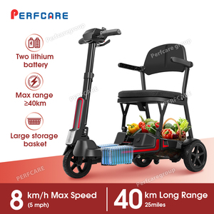 Skuter Mobilitas Ramah Penyandang Disabilitas Senior 14kg Ultra Ringan Aluminium Baterai Ganda Motor 270W Layar LED Kontrol Mudah - Product Image 2