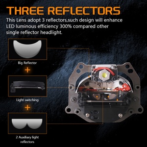 Sanvi 3 Inch 78W Super Bright L70 Pro Bi LED Laser Projector Lens Headlight 6000K Car Lamp for toyota BMW - Product Image 4