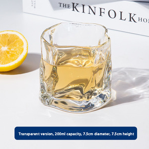 Vaso de Whisky de Vidrio de 200 ml en Oferta, Forma Irregular con Color Electrochapado - Product Image 4