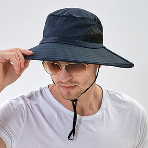 Chapeau de soleil pour hommes femmes imperméable grand chapeau seau Birm Protection UV Boonie chapeau pour pêche randonnée <span class=keywords><strong>jardin</strong></span> plage - Product Image 5