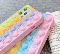 Nouvelle Arrivée 2021 Sunny – Coque de Luxe en Silicone Souple et Flexible Anti-choc et Étanche, Design Cœur Bulle, 6 Couleurs Vives – Vente Flash