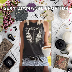 Hot Sale Fashionable Women's Sexy Club Wear Square Collar Breathable Quick Dry Tank <b>Tops</b> with <b>Feathers</b> Polyester/Cotton - Product Image 2