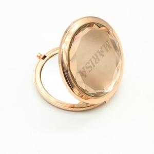Mini <span class=keywords><strong>miroir</strong></span> en or rose, <span class=keywords><strong>miroir</strong></span> de maquillage personnalisé, petit <span class=keywords><strong>miroir</strong></span> cosmétique en cristal <span class=keywords><strong>pas</strong></span> <span class=keywords><strong>cher</strong></span> - Product Image 2