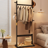 Porte-vêtements sur pied de plafond au sol pour chambre et salon, étagère de rangement pour sacs suspendus, porte-manteau et porte-chapeaux