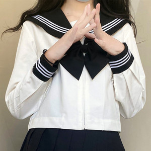 Uniforme escolar para <span class=keywords><strong>niña</strong></span> de talla grande JK Black Sailor Basic Cartoon Navy Sailor Uniform Sets Navy Costume Women Girl Costume - Product Image 4