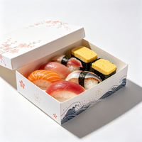 Boîte à sushi personnalisée de qualité supérieure, vente en gros, emballage élégant en carton ondulé pour restaurant japonais haut de gamme