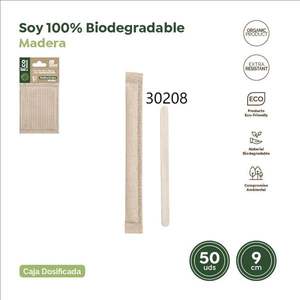 Paleta Biodegradable y Sostenible con Cubierta de Kraft, Varillas Difusoras de Fibra de 0.9x0.5cm, 50 Unidades - Material de Fibra Natural - Product Image 1