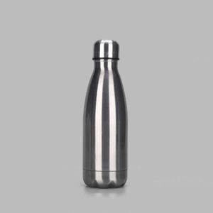 Stainless Steel Vacuum Insulated Water Bottles Minimalist Design for Travel Double Wall Thermos <b>Flasks</b> White and Silver Colors - Product Image 2