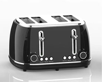 Ensembles Bouilloire et Grille-Pain Électriques Noirs en Acier Inoxydable Design Rétro Élégant