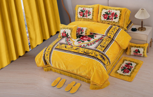 Coperta Raschel Calda <span class=keywords><strong>e</strong></span> Morbida a Doppio Strato per l'Inverno, 100% Poliestere, Set da 12 Pezzi per Letto King Size con Tende - Product Image 3