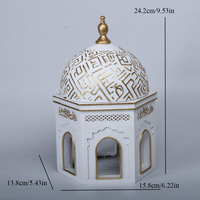 Statue en résine de la Kaaba, mosquée islamique, décoration de table de bureau, cadeaux, artisanat du Moyen-Orient, décoration intérieure pour le salon