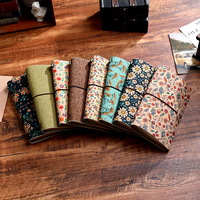 Carnet de notes portable vintage 12*20cm avec pages intérieures lignées et vierges, couverture en PU, plusieurs designs au choix