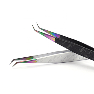 ที่กําหนดเองขนตาแหนบ 90 องศาขนตาต่อขนตาเคล็ดลับไฟเบอร์สําหรับขนตาคลัสเตอร์แหนบรัสเซียแหนบชุด - Product Image 1