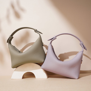 Bolso de Hombro Cruzado de Cuero Genuino para Mujer, Bolso de Mano de Diseño de Lujo con Cierre de Cremallera, Duradero y Moderno - Product Image 1
