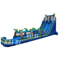 Toboggan aquatique gonflable géant à double piste de 25 pieds de haut avec piscine, équipement de jeu aquatique pour adultes, location pour fêtes