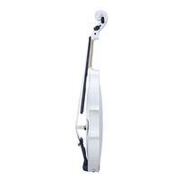 HUASHENG Violon électrique blanc à haute brillance OEM ODM Instrument de musique à cordes Violon 4/4 pour débutant professionnel