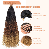 Tresses Box Braids Bohèmes de 14 Pouces Cheveux au Crochet Bob Box Braid Tresses au Crochet pour Femmes Noires
