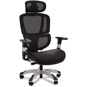 Chaise multifonctionnelle Alera Minverva Pro, capacité de charge de 275 lb, hauteur d'assise de 17,7 po à 21,4 po, siège et dossier noirs, base noire en mousse de nylon - Product Image 6