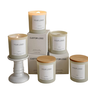 Custom Logo Handmade Scented <b>Candle</b> Lid Natural Plant Oil Strong Scent Soy Wax Christmas Gift Valentine's Day Halloween - Product Image 1