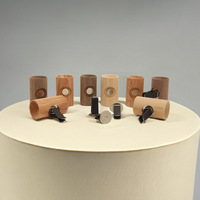 Diffuseur de parfum pour voiture en noyer noir avec clip de ventilation, design gravé, support en bois écologique, pierre volcanique, parfum longue durée
