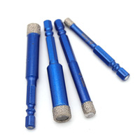 Jeu de forets à trépan hexagonaux brasés pour le perçage à sec de la maçonnerie, des carreaux, du marbre, du verre, de la céramique – Vente en gros