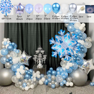 Natale fiocco di neve palloncino ghirlanda arco Kit 104 Pack inverno paese delle meraviglie decorazioni Festive per le vacanze di Pasqua Halloween - Product Image 2