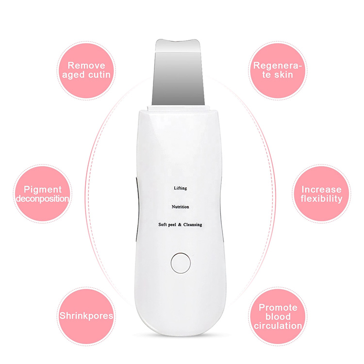 Rechargeable Face Skin Scrubber Ultrasonic Peeling Blackhead Removal
