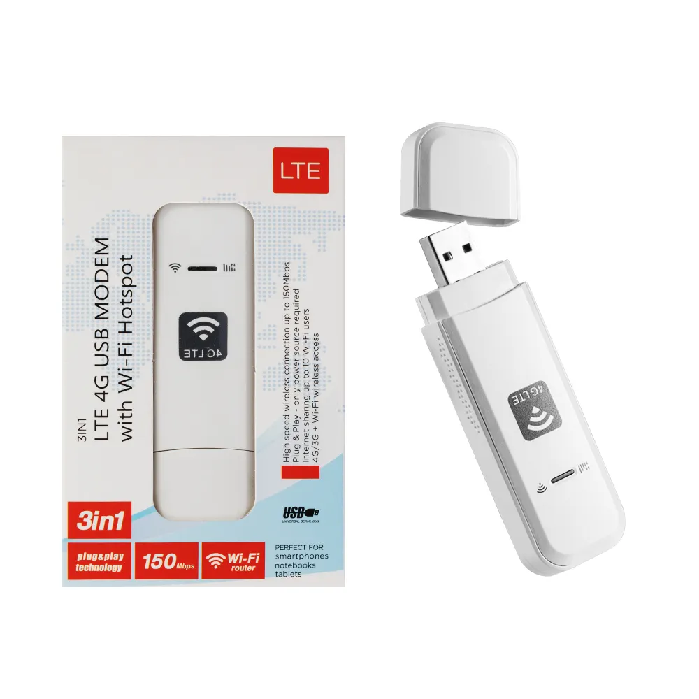 뜨거운 4G LTE 와이파이 라우터 나노 SIM 카드 휴대용 와이파이 USB 포켓 핫스팟 안테나 와이파이 동글 4G 모뎀