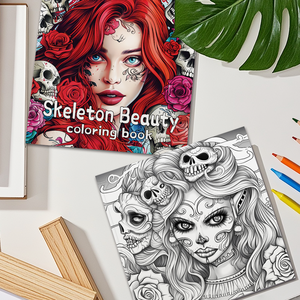 <span class=keywords><strong>Livre</strong></span> de coloriage pour adultes sur le thème de la beauté des squelettes avec des illustrations époustouflantes Plongez dans la relaxation avec ce <span class=keywords><strong>livre</strong></span> de coloriage - Product Image 4