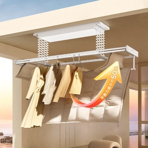 Ultra-Thin Hidden Smart Electric Clothes Rack Auto Lifting LED Light Balcony Laundry Hanger - Product Image 3