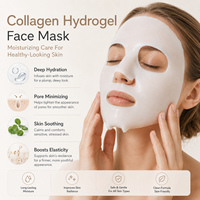 Masque facial en gel transparent au bio-collagène personnalisé OEM, masque en hydrogel hydratant en profondeur et raffermissant, style coréen pour femmes