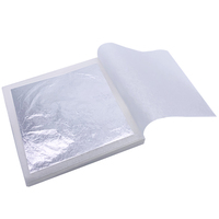 Feuille d'argent comestible 100% authentique, emballée individuellement, 11 x 11 cm, pour la décoration alimentaire, la dorure des meubles, vente chaude