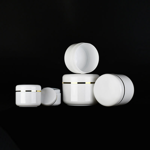 White PP Plastic Cosmetic Jars 10g-250g for Face Cream <b>Eye</b> Cream & Face <b>Mask</b> with Gold Edge - Product Image 4