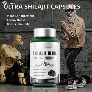 ओम अल्ट्रा शिलजीत कैप्सूल वयस्क मस्तिष्क स्वास्थ्य और जीवन शक्ति के लिए पूर्ण एसिड आवश्यक खनिजों के साथ शुद्ध हिलायन शिलजीत - Product Image 2