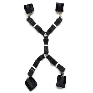 Cinturón de unión de pierna abierta Fetish Tobillo ajustable Esposas <span class=keywords><strong>BDSM</strong></span> Slave Furry Sex Bed Bondage juguetes Restricciones Cinturones SM Juego divertido para adultos - Product Image 5
