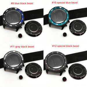 Boîtier de montre en acier inoxydable noir, 42mm, pour NH35/NH35A/NH36, dureté élevée, verre minerai, SKX007 - Product Image 4