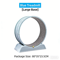 Roue d'exercice silencieuse classique simple de 80 cm pour chat avec tapis à gratter en PC, tapis roulant pour chat d'intérieur