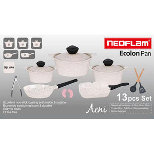 Venta caliente Envío de la gota <span class=keywords><strong>Ollas</strong></span> de cerámica de arcilla de la mejor calidad Terracota <span class=keywords><strong>NEOFLAM</strong></span> 13PCs - Product Image 4