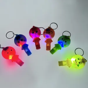 Vente en gros de jouets personnalisés pour enfants, figurine portable avec animaux mignons, porte-clés à lumière LED imprimé sur mesure