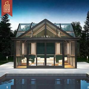 <span class=keywords><strong>Allo</strong></span> Y Modular Glass House Villa Moderne avec Terrasse de Jardin, Configuration Personnalisée 4, Conception Préfabriquée et Véranda à Fonction de Chauffage Solaire - Product Image 1