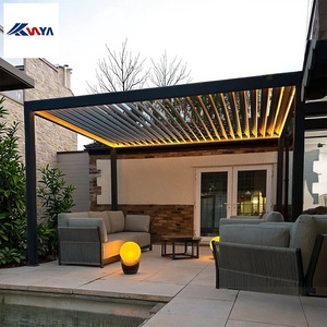 Pérgola Bioclimática para Exteriores de <span class=keywords><strong>3x3</strong></span>, 3x4, 3x5, 3x6, 4x4, 4x5, 4x6, 5x5, 5x6, Eficiente en Energía, para Patio y Jardín - Product Image 3