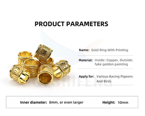 2023 Factory Prijs Clip Gouden Ringen Voor Duiven Vergulde Ringen Van Duiven Vergulde Ringen/ - Product Image 6