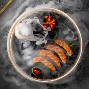 Plato de Cerámica con Diseño Artístico de Piedra Volcánica, Vajilla para Hotel, Plato para Hielo con Forma de Planeta, Presentación de Sushi y Mariscos, Sostenible - Product Image 6