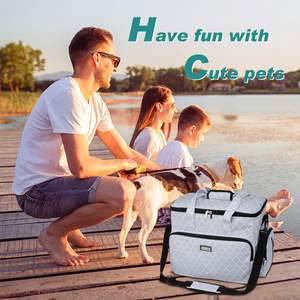 Échantillon gratuit vente en gros sac à dos de luxe pour animaux de compagnie approuvé par la compagnie aérienne fabriqué en tissu Oxford Mesh matériel portable pour le voyage - Product Image 5
