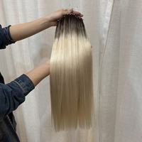 Extensions de cheveux humains H6 de qualité supérieure, 100 % russes, non traités, double tirage, effet plume, pour salon