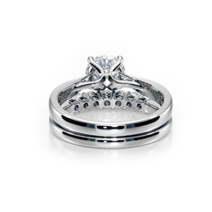 ชุดแหวนแต่งงานเพชรเจ็ดเม็ดแบบคลาสสิก SGARIT Custom Classic Solitaire แหวนเพชรแล็บโกรว์ 18K ทองคำ 2 กะรัต VS D พร้อมใบรับรอง IGI สำหรับการหมั้น - Product Image 6